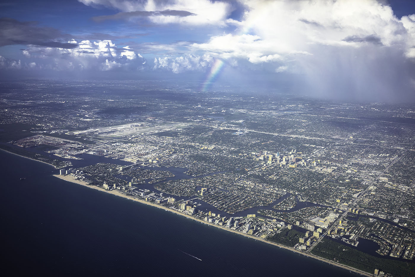 rainbow over fort lauderdale